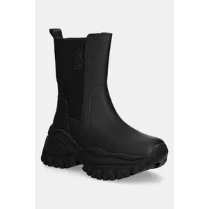 Buffalo cizme Lola Chelsea femei, culoarea negru, cu platforma, izolare usoara, 1220054-BLK imagine