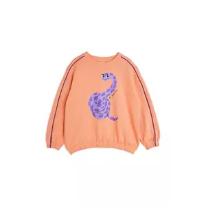 Mini Rodini hanorac de bumbac pentru copii Snake culoarea roz, cu imprimeu, 2512013913 imagine