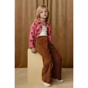 Mini Rodini camasa de bumbac pentru copii Roses culoarea roz, 2512011628 imagine