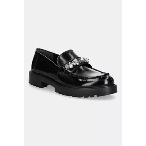 Tory Burch mocasini de piele Classic Embellished Lug Loafer femei, culoarea negru, cu toc plat, 165828-006 imagine