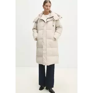 Answear Lab geaca de puf femei, culoarea bej, de iarna imagine