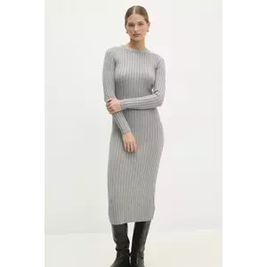 Answear Lab rochie culoarea gri, midi, mulată imagine