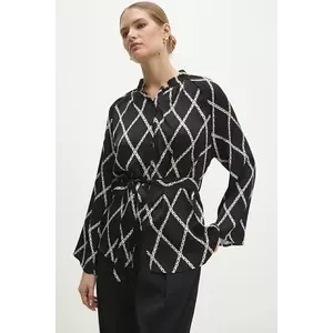 Answear Lab cămașă femei, culoarea negru, regular imagine