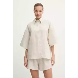 JOYINME camasa de in Summer Break culoarea bej, cu guler clasic, relaxed, Summer Break imagine