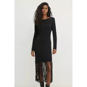 Pedro del Hierro rochie culoarea negru, maxi, dreaptă, 6198624 imagine