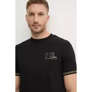 Karl Lagerfeld tricou barbati, culoarea negru, cu imprimeu, 755463.551235 imagine