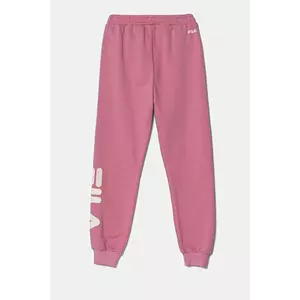 Fila pantaloni de trening pentru copii culoarea roz, neted imagine