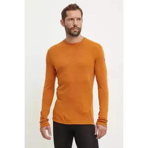 Smartwool longsleeve funcțional Classic Thermal Merino culoarea portocaliu imagine