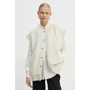 BOSS Orange vesta femei, culoarea bej, de tranzitie, 50534873 imagine