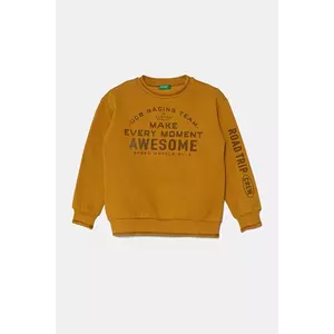 United Colors of Benetton bluza copii culoarea galben, cu imprimeu, 3J73C10L7 imagine