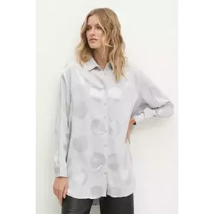 Answear Lab cămașă femei, culoarea gri, cu guler clasic, relaxed imagine