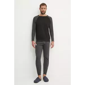 CR7 Cristiano Ronaldo set de pijama de bumbac culoarea negru, neted, 8730-42-1041 imagine