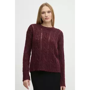 Sisley pulover din amestec de lana femei, culoarea bordo, light, 1342M105E imagine