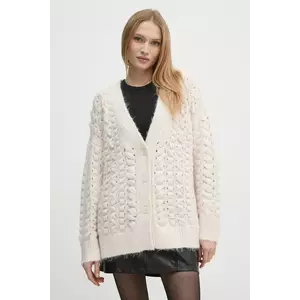 Sisley cardigan din amestec de lana culoarea bej, 145YM6027 imagine