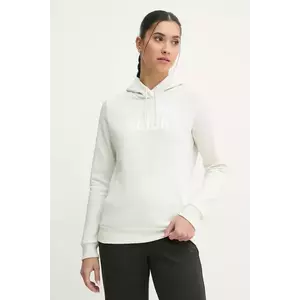 Puma bluza femei, culoarea bej, cu glugă, cu imprimeu imagine