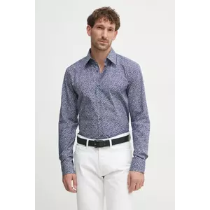 BOSS cămașă bărbați, culoarea bleumarin, cu guler clasic, regular, 50533021 imagine