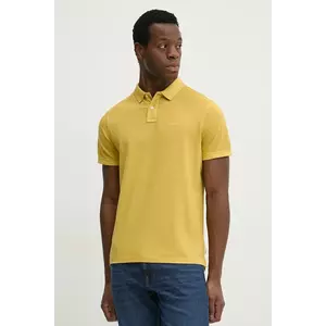 Pepe Jeans polo de bumbac culoarea galben, neted imagine