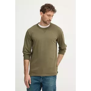 G-Star longsleeve din bumbac culoarea verde, uni, D25076-336 imagine