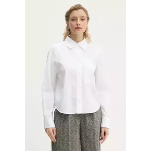 Marc O'Polo cămașă din bumbac femei, culoarea alb, cu guler clasic, regular, 500090142021 imagine