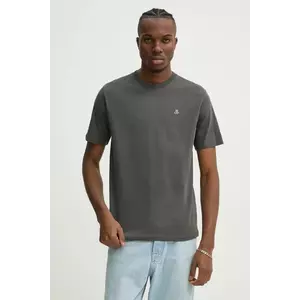 Marc O'Polo tricou din bumbac barbati, culoarea gri, melanj imagine
