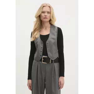 Answear Lab vesta culoarea gri, un singur rand de nasturi imagine