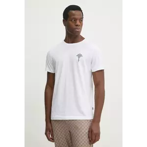 Joop! tricou din bumbac barbati, culoarea alb, cu imprimeu, 30044674 imagine