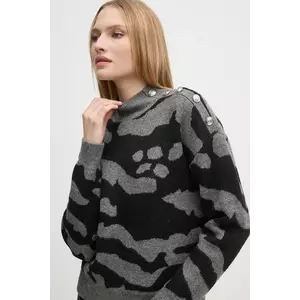 Morgan pulover MFELIX femei, culoarea gri, cu turtleneck, MFELIX imagine