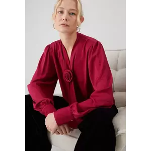 Medicine bluza culoarea violet, neted imagine