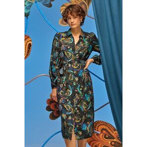 Medicine rochie culoarea negru, midi, dreaptă imagine