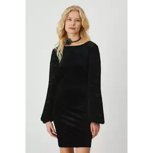 Medicine rochie culoarea negru, mini, mulată imagine
