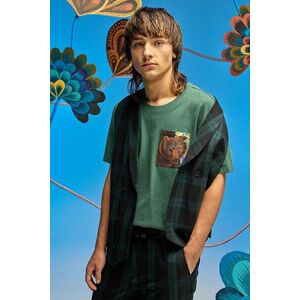 Medicine tricou din bumbac culoarea verde, cu imprimeu imagine