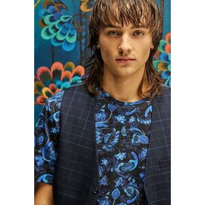 Medicine tricou din bumbac culoarea albastru marin, modelator imagine