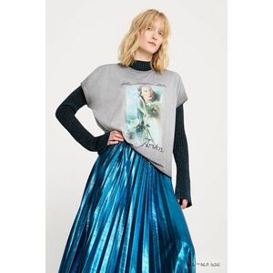 Medicine tricou din bumbac femei, culoarea gri imagine