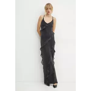 Karl Lagerfeld rochie culoarea negru, maxi, mulată, A1W13043 imagine