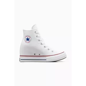 Converse tenisi Chuck Taylor All Star Wedge femei, culoarea alb, A11908C imagine