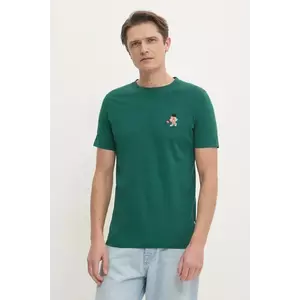 Lindbergh tricou din bumbac barbati, culoarea verde, cu imprimeu, 30-400313 imagine