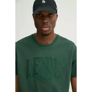 Levi's tricou din bumbac barbati, culoarea verde, cu imprimeu imagine