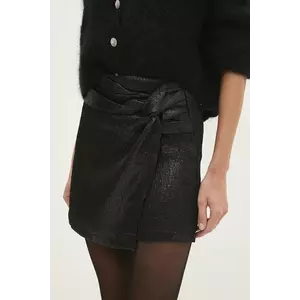 Answear Lab pantaloni scurti femei, culoarea negru, neted, high waist imagine