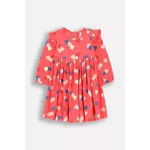 Coccodrillo rochie bebe culoarea roz, mini, evazată, HEARTS GIRL NEWBORN imagine