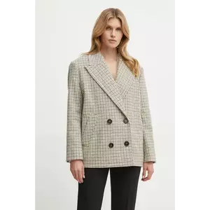 MAX&Co. palton de lână culoarea bej, de tranzitie, cu doua randuri de nasturi, 2426086034200 imagine