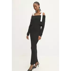 Rotate rochie 0 culoarea negru, maxi, mulată, 113718100 imagine