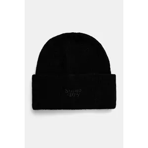 Superdry caciula din amestec de lana culoarea negru, Y9010185A-02A imagine