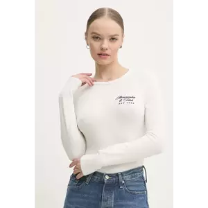 Abercrombie & Fitch longsleeve femei, culoarea bej, KI157-4309 imagine
