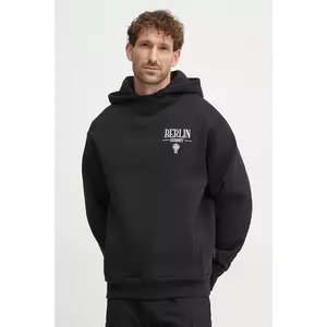 Alpha Industries bluza barbati, culoarea negru, cu glugă, cu imprimeu, 148340 imagine