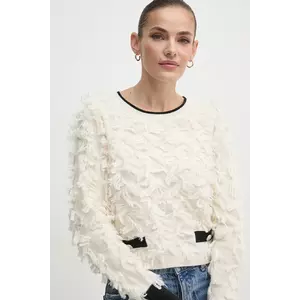 OUI pulover din amestec de lana femei, culoarea bej, light, 89939 imagine