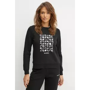 Karl Lagerfeld bluza femei, culoarea negru, cu imprimeu, A1W20079 imagine