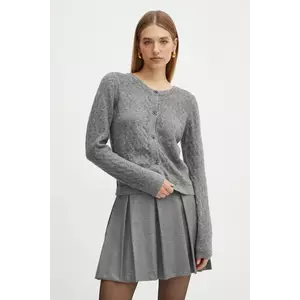 Morgan cardigan din amestec de lana MVERRE culoarea gri, MVERRE imagine