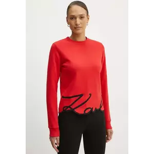 Karl Lagerfeld bluza femei, culoarea rosu, cu imprimeu, A1W20010 imagine