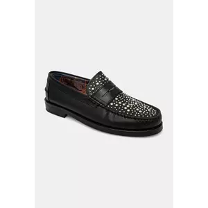 Naked Wolfe mocasini de piele Riviera barbati, culoarea negru, Riviera Black Studs imagine