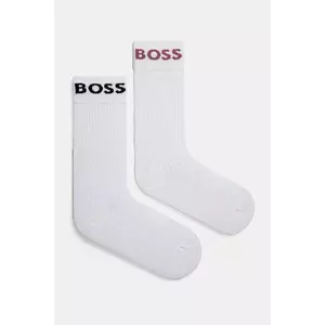 BOSS sosete 2-pack barbati, culoarea alb imagine